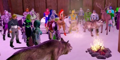 Taken during the Teleportation Chain event, guild members linked portals together to move a high volume of players to almost every teleport pad in the game.
