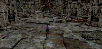 These crumbling pillars suggest the Himamanav were not the first dwellers of this cave.